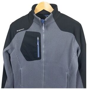 Zero Restriction Full Zip Jacket Men's Size Small Black Gray Golf